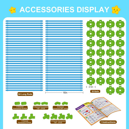 SpringFlower Fort Building Kit for Kids,STEM Construction Toys, Educational Gift for 3 4 5 6 7 8 9 10 11 12 Years Old Boys and Girls,Ultimate Creative Set for Indoor & Outdoors Activity,140 Pcs,Green