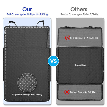 ALLANSING Extra Long SUV Cargo Liner for Dogs - Heavy-Duty 900D Oxford Waterproof Pet Cargo Protector with All-Round Protection & TPU Suction Cups, Fits Full-Size SUVs and Minivans