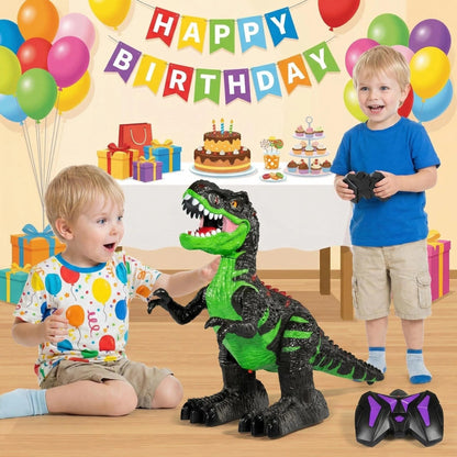 Remote Control Dinosaur Toy for Boys Kids 3-5 5-7 Years, RC Walking T-Rex Dino Robot Toy with Water Mist Spray, Lights and Sounds, Rechargeable Battery, 3 4 5 6 7 8 Years Old Boy Girl Birthday Gift