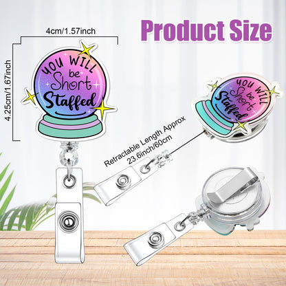 Feifeiya 24 Pcs Funny Badge Reel Nurse Cute Retractable Name ID Clip Badge Holder for Doctor Student Medical Assistant Coworker Work Accessories Bulk Gifts(Medical Style)