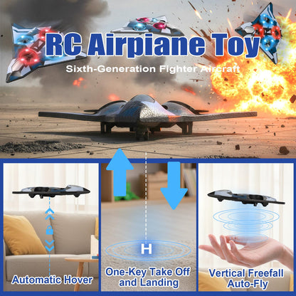 Foam Remote Control Airplanes for Kids & Adults | RC Fighter Jet with Light, 360° Flip Fighter Jet Toys, Stunt Roll, Airplane Toy Great for Beginners Christmas & Birthday Gift for Kids Boys Aged 3+