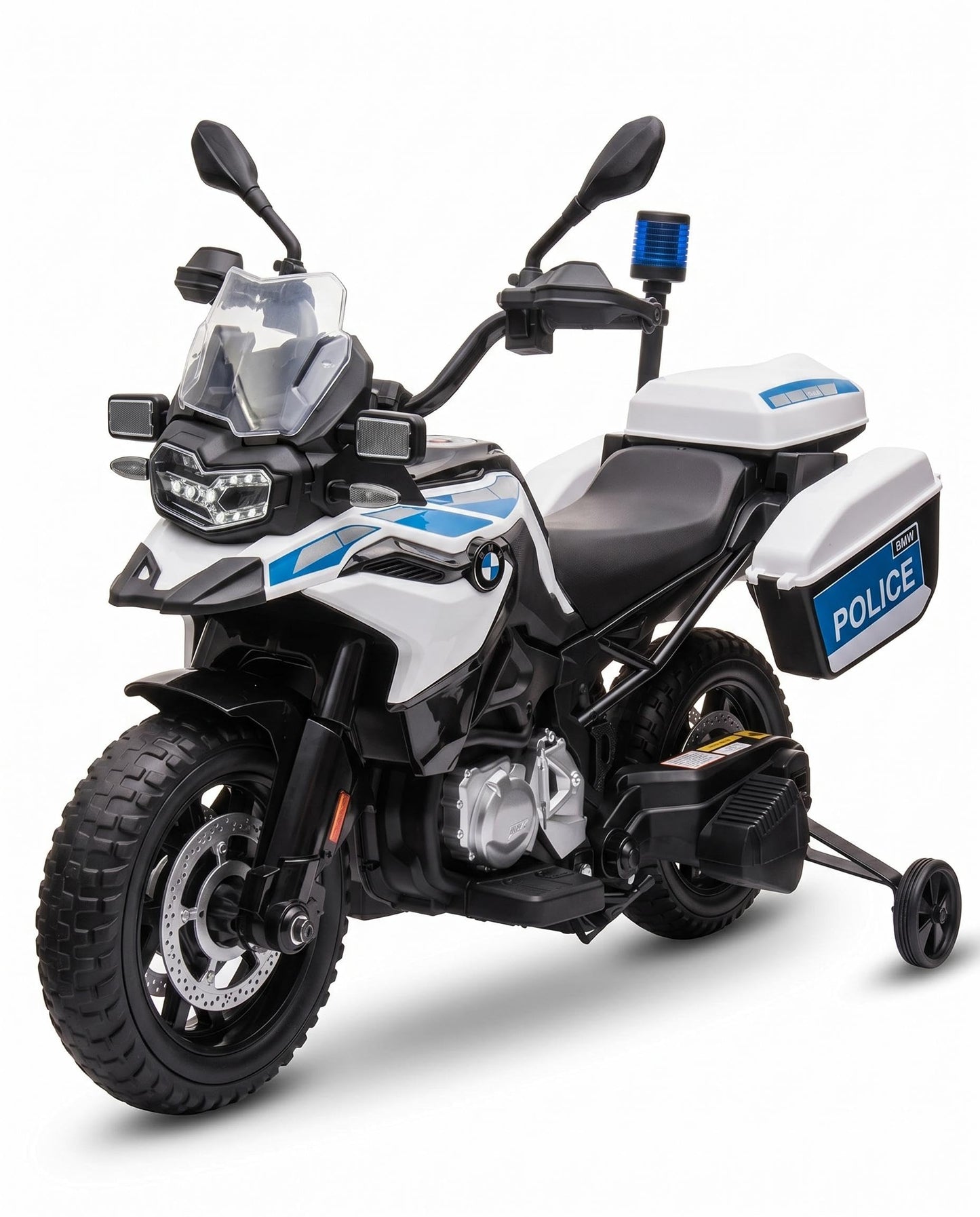 GARVEE Licensed BMW Police Motorcycle for Kids, 12V Electric Ride On Toy for Boys Girls Age 3-8, Battery Powered Motorbike w/LED Siren Lights, Music, 3 Speeds, Safety Training Wheels