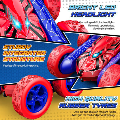 Yeriayha RC Cars Toys for 3 4 5 6 7 8 9 10 Year Old Boys,Double Sided 360° Flip 4WD Remote Control Car 2.4GHz Electric Rechargeable Toys for Ages 4-6 5-7 for Birthday Christmas Basket Stuffers