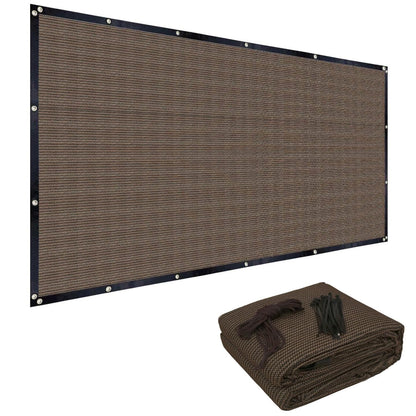 FAIR WIND 90% Sun Shade Cloth with Improved Grommets 6' x 10' Outdoor Sun Screen Fabric Cover for Patio Garden Pergola Canopy - Mocha