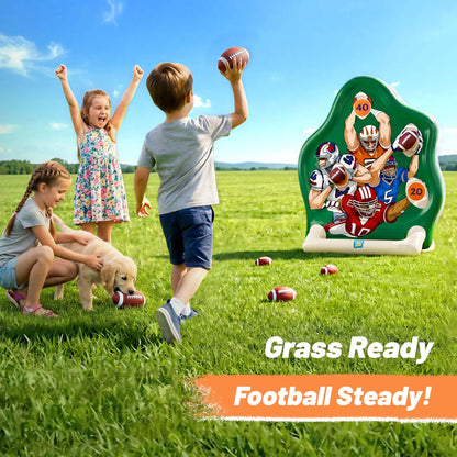 Funscape Kids Fun Pool Toys, Inflatable Football Toss Target Game, Swimming Pool Floats, Beach Yard Outdoor Water Play, Summer Party Birthday Sport Gift 3 4 5 6 7 8 9 12 Yrs Boy Girl Teen