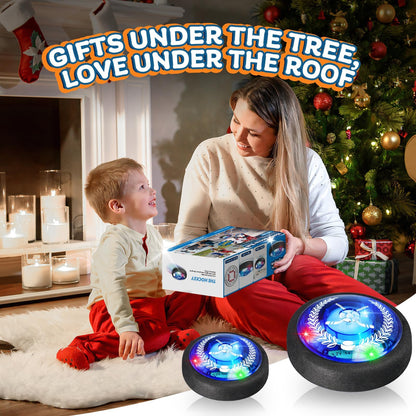 Nazano 3-in-1 Hover Soccer Ball Set for Kids, Gift for Boys 3-5 6-8, Hover Soccer Ball for Kids, LED Lights Indoor Outdoor Birthday Christmas Hockey Gifts for Boys