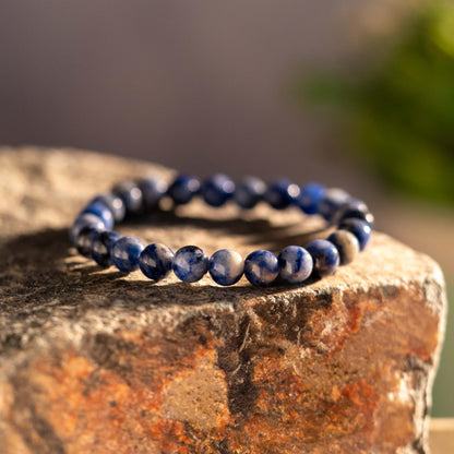 Lapis Lazuli Semi Precious Natural Gemstone 8MM Bracelet Unisex