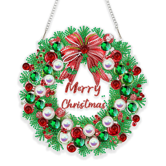 Eiflow Hanging Diamond Art Kit for Adults, DIY Acrylic Diamonds Painting Door Hanging Board Kit, Special Crystal Diamond Art Painting Pendant Ornament