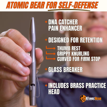 Guardian Titanium Tactical Pen with Glass Window Breaker - Enhanced Writing Survival Pen to Escape and Defend