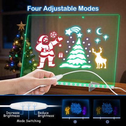 LED Drawing Board for Kids, 17" Light Up Doodle Board, Reusable Glow in The Dark Drawing Tablet with 7 Colors, Erasable & No Mess Art Toy for Ages 3-12+, Best Birthday Gift for Girls Boys (2026 New)