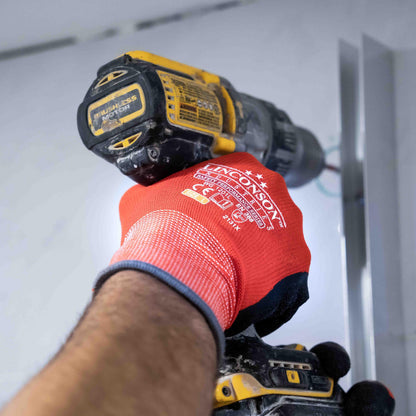 linconson 12 Pack Safety Performance Series Construction Mechanics Wrinkle Latex Work Gloves