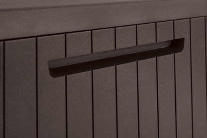 Keter City Outdoor Plastic Storage Box Garden Furniture 57.8 x 44 x 54.8 cm - Brown