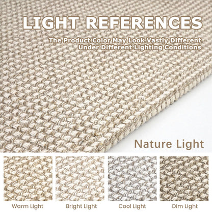 KOZYFLY Indoor Door Mat 2x3 ft Small Area Rugs Washable Front Door Mat Non Slip Rubber Backed Entryway Rug Cotton Entrance Doormat for Front Porch Bathroom Kitchen Bedroom, Ivory/Khaki