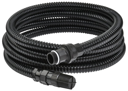 FLUENTPOWER 13FT x 1" Suction Hose Kit with Check Valve, Corrugated Pipe 13ft Long, Water Intake Hose Set, Aspiration Hose for Shallow Well Sprinkler Garden Booster Pump with 1” Female Inlet