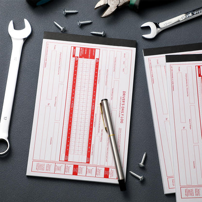 Weekgrat 10 Pack 2026 New Driver Daily Log Book 8.5" x 5.5" Log Book with Detailed Driver Vehicle Inspection Report Recap for Truck, 2-Ply Carbonless (Typical)