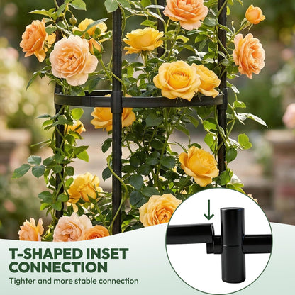 2 Pack Garden Obelisk Trellis for Climbing Plants, 6FT Plant Cages and Supports, Tomato Cage Tall Plant Stakes Indoor & Outdoor, Trellis for Potted Plants, Vegetables, Fruits, Flowers, Pots, Vines
