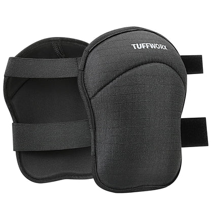 TUFFWORX Professional Knee Pads with Adjustable Straps, Kneepad Heavy Duty Foam Padding, Black