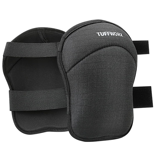 TUFFWORX Professional Knee Pads with Adjustable Straps, Kneepad Heavy Duty Foam Padding, Black
