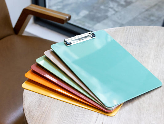 Clipboards – Set of 6 Plastic Clip Boards 8.5x11 Bulk | Colored Acrylic Clipboards for Classroom, Boho Classroom Decor, Teacher Supplies | Cute Clip Board for Kids, Office, Coaching, Medical, School