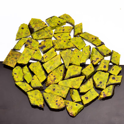 Natural Atlantisite Gemstone- Healing Crystals for DIY Jewelry Making -Loose Natural Cabochon -Perfect for Crafting Unique Jewelry Designs (5 pcs, 25-35 mm)