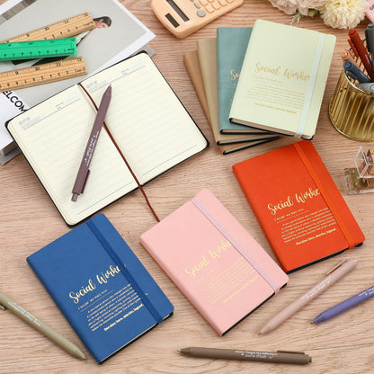 Supervitae 24 Set Social Worker Gifts Bulk, A6 Inspirational Notebooks with Ballpoint Pens, Employee Appreciation Thank You Gifts for Volunteers Coworkers Nurses Retirement(Fresh Color)