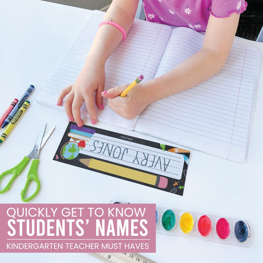 Hadley Designs Desk Name Tags for Classroom -25 Student Desk Name Plates for Classroom Decor, 9x3 Chalkboard Nametags Cubby Labels Teacher Supplies, 1st 2nd 3rd Grade Kindergarten Preschool Must Haves