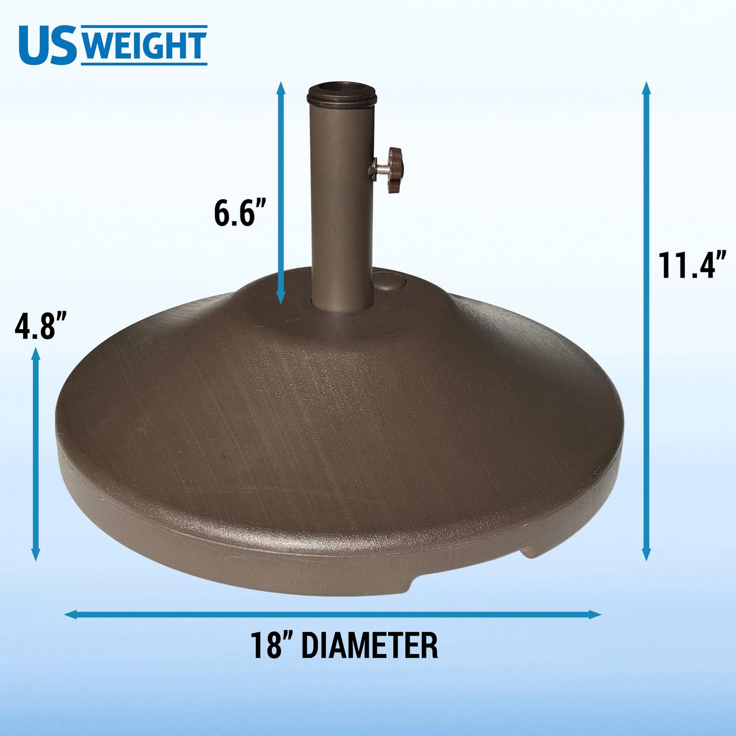 US Weight 30 Pound Umbrella Base - Weighted Umbrella Base for Use with Patio Table – Heavy Duty Base- Made in The USA
