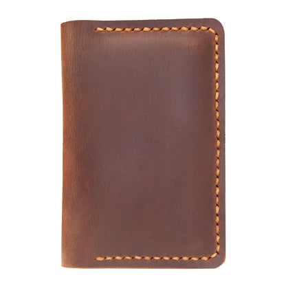 Leather Card Holder, Origami Wallet, Coin Purse Case, Credit Card Wallet, Credit Card Holder, Magnet button wallet Christmas gifts (Brown)