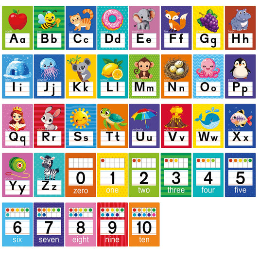 Adduster Alphabet Letters for Wall - ABC Alphabet Poster Classroom Wall Alphabet Alphabet Wall Chart Kindergarten Elementary Classroom Wall Decor Daycare Homeschool Supplies (Multi-Colored)
