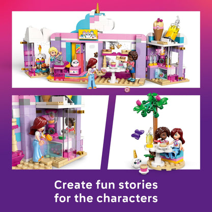 LEGO Friends Unicorn Dream Café Building Toy for Girls & Boys - Pretend Playset for Kids, Ages 6+ - Gift for Birthdays - W/Paisley, Aliya, & Iza Minidolls & Accessories - 42684