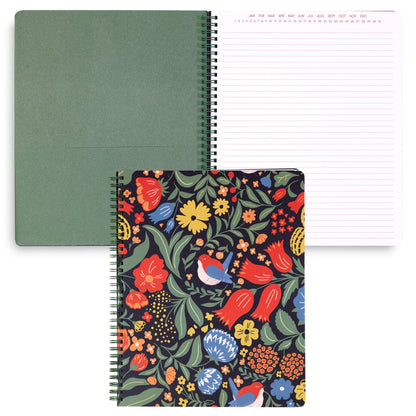 Steel Mill & Co Large Spiral Notebook College Ruled for Journaling/School/Work, 11" x 9.5" with Durable Hardcover and 160 Lined Pages, Wanderlust