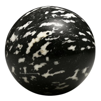 Amazing Gemstone Black and White Tourmaline Crystal Ball with Stand - 2" Inches Crystal Sphere Meditation Balls for Witchcraft and Decorative Balls