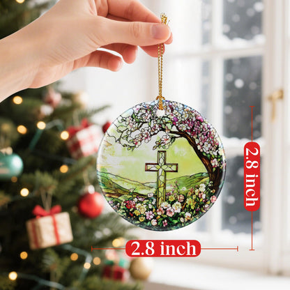 Christian Cross Ornament, Christmas Ornaments: Christmas Tree Decorations, Holiday Decor, Stocking Stuffers, Gift Ideas, Cross Gift, Religious Gifts, and Christian Gifts