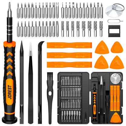 JOREST 59Pcs Small Precision Screwdriver Set with Torx T5, T6, T8, Mini Repair Tool Kit for Macbook, Computer, Laptop, iPhone, PS4 PS5, Xbox, Switch, Eyeglasses, Watch, PC, Ring Doorbell, Electronic