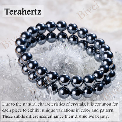 Terahertz - Energy Boost - 8mm Beaded Bracelets for Women Handmade Semi Precious Natural Stone Stretch Elastic Jewelry Yoga Protection Gifts