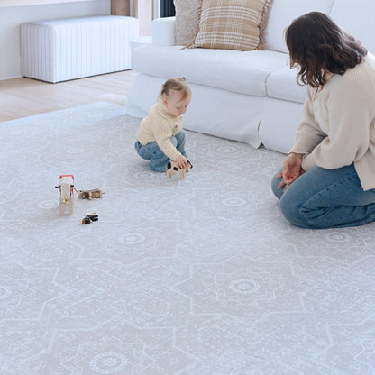 Little Landings Baby Play Mat for Floor - Layla (6x8ft) - Premium EVA Foam Play Mat for Babies & Toddlers (Ages 0-5+) - Non-Toxic Playmat for Tummy Time, Crawling & Playroom - Stylish & Comfortable