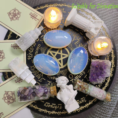 ZHIYUXI 2.4" Opalite Healing Stones Opal Stone Crystals and Healing Stones Gemstones Worry Stone Crystals Decor Protection Crystals Polished Stones Palm Stone Gem Gifts Mediation Energy Balancing 1PC