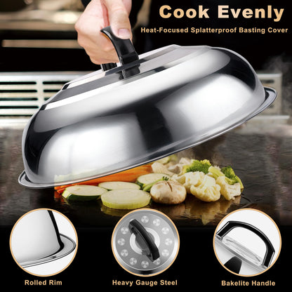 purechef 238PCS Premium Griddle Accessories Kit, Griddle Tools for Flat Top Grill with Enlarged Spatulas, Burger Press, Basting Cover & Storage Bag, Flat Top Grill Accessories for Outdoor Barbecue