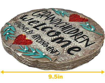 Outdoor/Garden Stepping Stones - Grandma and Grandpa Gifts - Great Grandma Gifts (Grandparents Day Gift Grandchildren Welcome Home)