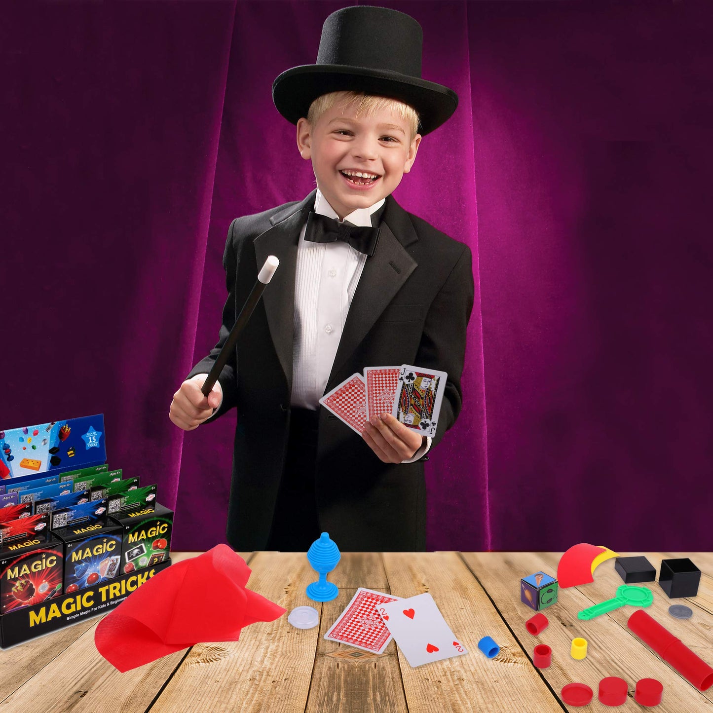 Playkidz 24 Packs of Magic Trick for Kids - Party Favors Magic Set with Over 15 Tricks Each, Made Simple, Magician Pretend Play, Birthday, Indoor/Outdoor Fun Games