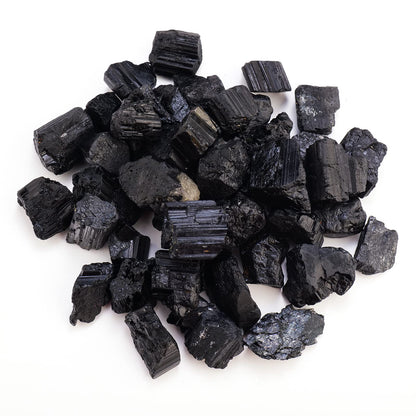Apengshi Natural Black Tourmaline Raw Stone 0.97lb（440g） Bulk Rough Natural Reiki Energy Purification Negative Energy Healing Crystal Chakra Balance Spiritual Gift