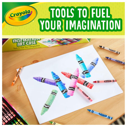 Crayola Inspiration Art Case Coloring Set - Tie-Dye (140ct), Essential Easter Basket Stuffers, Art Supplies Set For Kids, Travel Drawing Kit, Gift for Girls & Boys, Ages 5+ [Amazon Exclusive]