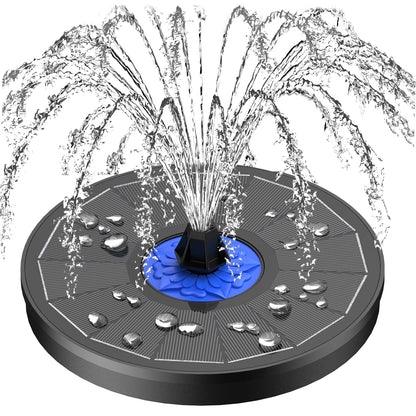 SZMP Solar Fountain Upgrade, 3.5W Solar Powered Bird Bath Fountains with Flower, Outdoor Water Feature Solar Pump with 7-in-1 Nozzles, 4 Fixed Pipes for Humingbirds, Garden, Pool, Pond, and Fish Tank