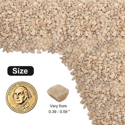 Lechloris 20lb Pea Gravels Natural River Rocks, Decorative Gravels for Plants-Small Pebbles-Ideal for Aquarium, Fish Tank, Vases, Succulents, Home Decor, Outdoor Garden Landscaping, Yellow Gravel