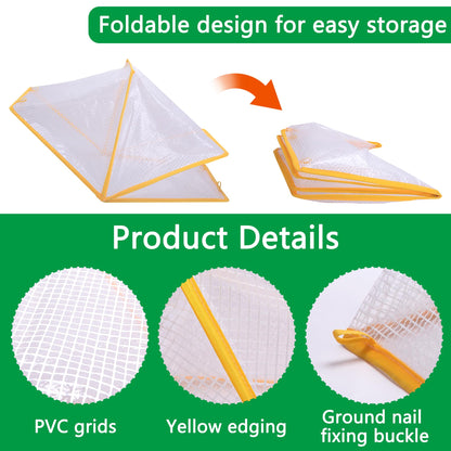 32" x 13" x 14" Garden Row Accelerator Plants Cover, Foldable Raised Garden Beds Vegetable Rows Plant Protector, Plant Net Cage Guard Greenhouse Cover for Protecting Vegetable Fruit from Animals