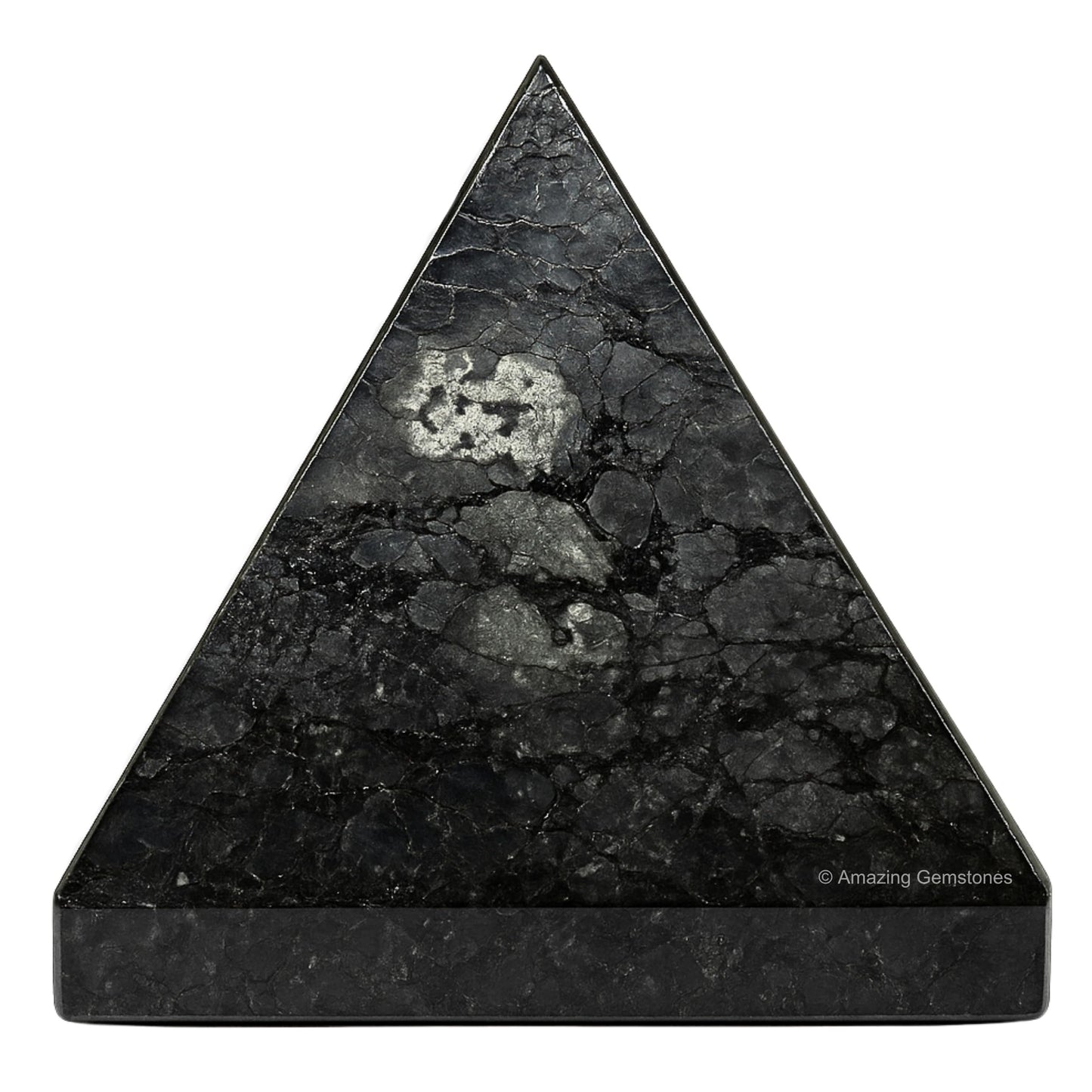 Amazing Gemstone Nuummite Pyramid Crystal Healing Stones - 1.5" Great Pyramid Figurine of Natural Stone Pyramid for Meditation, Reiki, Chakra Balancing and Crystal Pyramids Grid