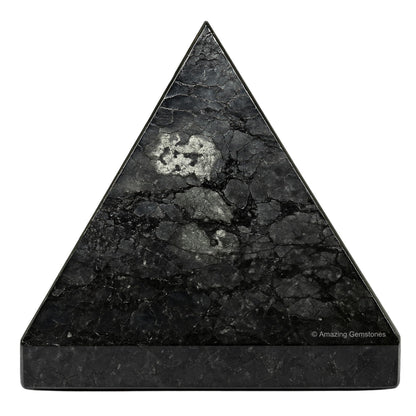 Amazing Gemstone Nuummite Pyramid Crystal Healing Stones - 1.5" Great Pyramid Figurine of Natural Stone Pyramid for Meditation, Reiki, Chakra Balancing and Crystal Pyramids Grid