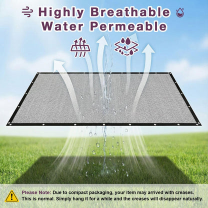 Outaro 90% Sun Shade Cloth with Gromments, 0 6' X 0 8' Pergola Shade Cover Canopy, UV Protection Mesh Tarp Sun Screens for Outdoor Patio Garden Gazbos Porch Courtyard, Light Gray