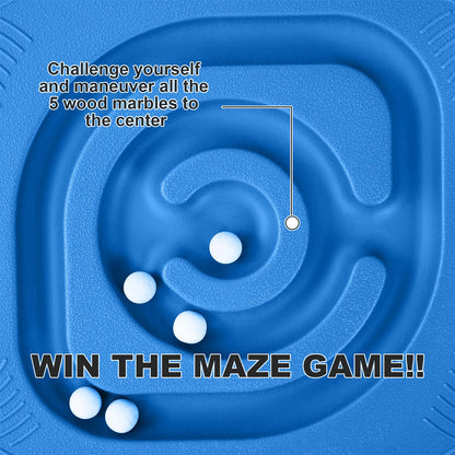 Kids Maze Balance Board - Wobble Trainer for Ski Surf Snowboard, Non-Slip Sensory Rocker Ages 3-12, Core Therapy & Skate Prep Ocean blue