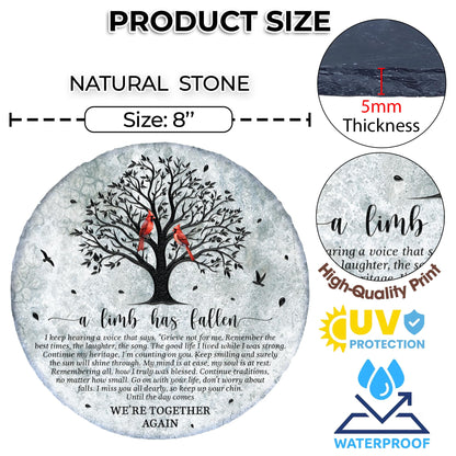 8'' Memorial Garden Stone for Loss of Loved One, Garden Stones in Memory of Loved Ones, Sympathy Gift Mothers Day, Weatherproof Outdoor Memorial Plaques, Remembrance Natural Stone with Stand HS8-8